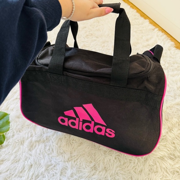 adidas Handbags - ADIDAS | Small Black And Pink Duffle Bag